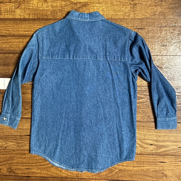 Central Falls • USA • Denim • Girl (Medium) • Blue • Beaded Fringe • Blouse •New - Picture 10 of 13